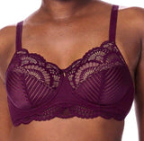 Mastectomy Bra 'Karolina Underwire' Dark Berry/Sand