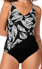 Mastectomy Swimsuit 'Lanzarote Half Bodice One Piece' Black/White